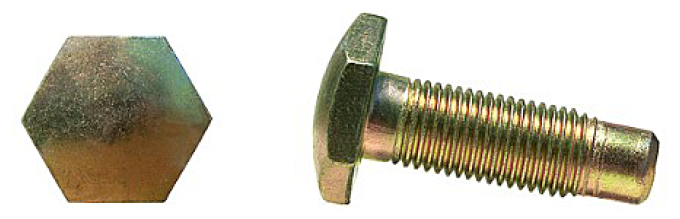 AMK 7/16-20 x 1 3/8 Grade 5 Smooth-Top Bolt Zinc Dichromate B-10193