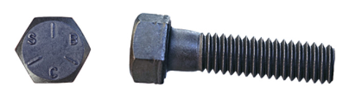 AMK 3/8-16 x 1 3/8 Grade 5 HI-Hex Bolt "SBC" Headmark Phosphate B-13950