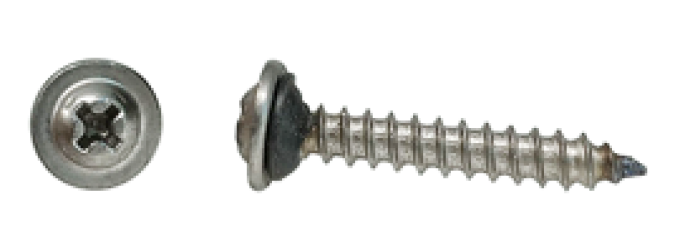 AMK #8 x 1.0 Panhead Round Washer A 18-8SS w SEAL B-15620