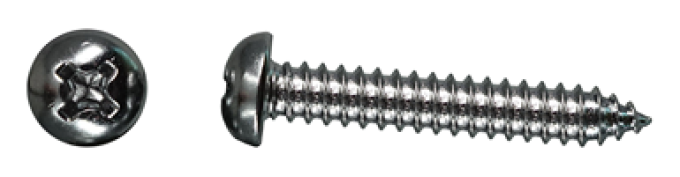AMK #14 x 1 1/2 Panhead Round AB Chrome B-11163