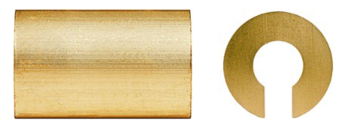 AMK .45 Inside Diameter x 1.64 Long x 1.0 Deep Aluminum Spacer GOLD B-10954
