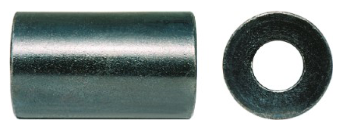 AMK .46 Inside Diameter x 1.65 Long x 1.0 Deep Steel Spacer Black Zinc B-10958