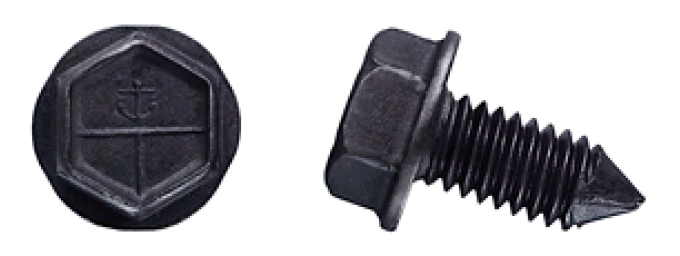 AMK 5/16-18 x 3/4 Hex Washer MS PP "Anchor" Headmark Phosphate B-13306