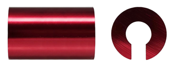 AMK .45 Inside Diameter x 1.59 Long x 1.0 Deep Aluminum Spacer Red B-10953