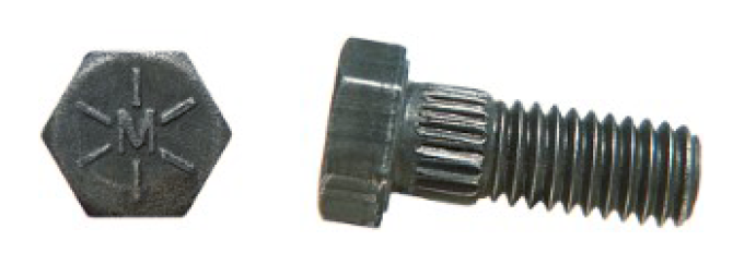 AMK 3/8-16 x 1.0 Grade 8 Hex Bolt Knurled "M" Headmark Phosphate B-10151