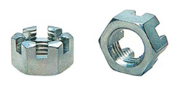 AMK 7/16-20 Slotted Nut 5/8 AF .38 TK Zinc B-10585