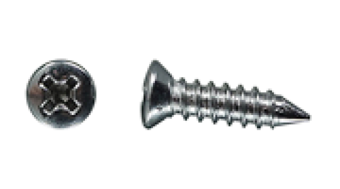 AMK #8 x 5/8 Panhead Oval Pinch Point 6HD Chrome B-12121