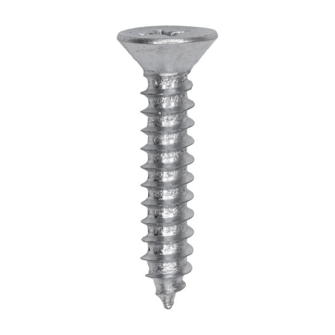 AUVECO #10 X 1'' Phillips Flat Head Tapping Screw - Zinc 5672