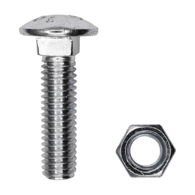AUVECO 3/8'' X 4'' Carriage Bolt With Nut - Zinc 9502
