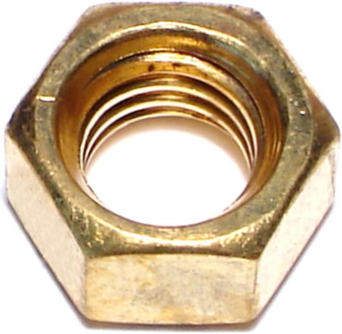 3/8-16 Hex Nut, 9/16" AF, .19 TK, Brass