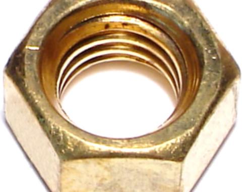 3/8-16 Hex Nut, 9/16" AF, .19 TK, Brass