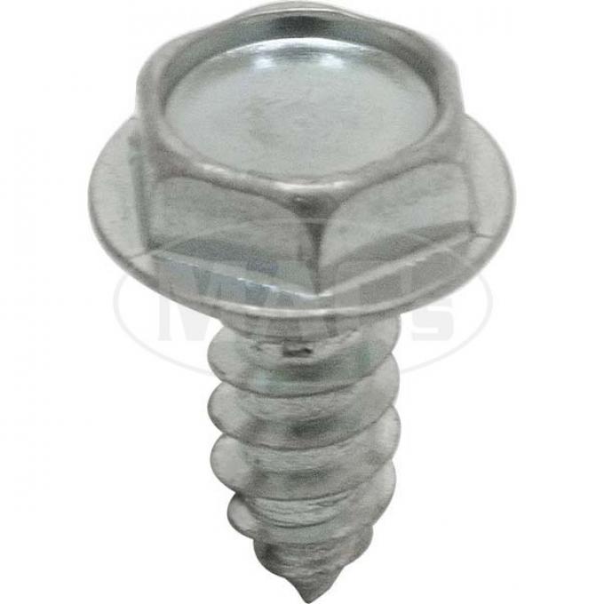 AUVECO #10 X 1/2'' Indented Hex Head Tapping Screw 5/16'' Hex - Zinc 2369