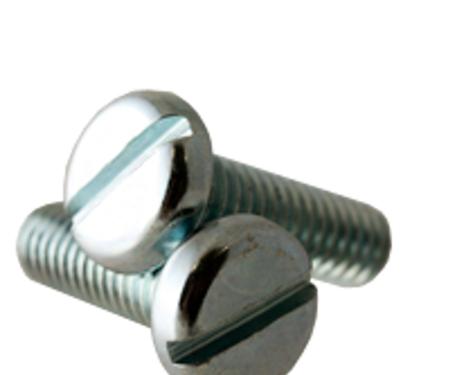 1/4-20 x 1/2 Pan Head Slotted Machine Screws Steel Zinc Plated