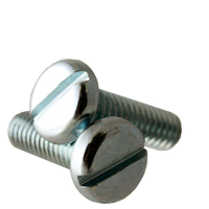 1/4-20 x 1/2 Pan Head Slotted Machine Screws Steel Zinc Plated