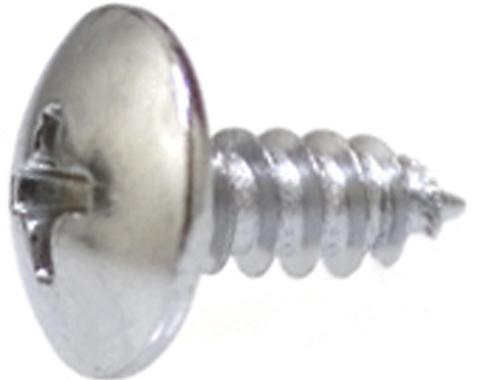 AUVECO #8 X 7/16'' Phillips Special Truss Head Tapping Screw - Chrome 1826