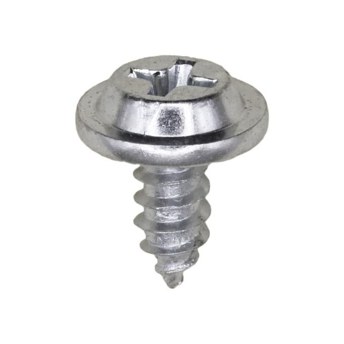 AUVECO #8 X 3/8'' Phillips Flat Top Washer Head Tapping Screw 13/32'' Dia Zinc 13707