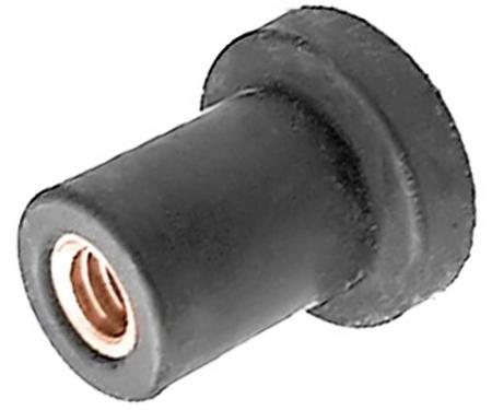 Disco Black Rubber Well Nuts 1/4-20 Screw Size 41/64" Stem 11386