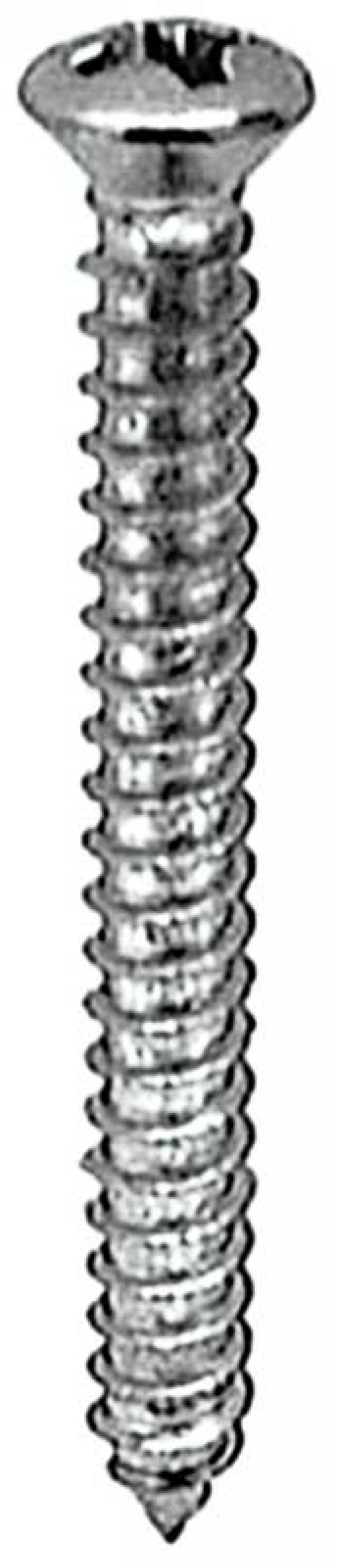 Disco Chrome Sheet Metal Screws 8 x 1 1/2" #6 Hd Phil Oval Hd 6404