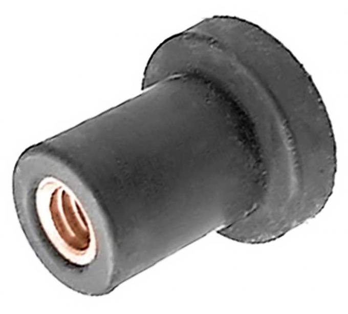 Disco Black Rubber Well Nuts 1/4-20 Screw Size 41/64" Stem 11386