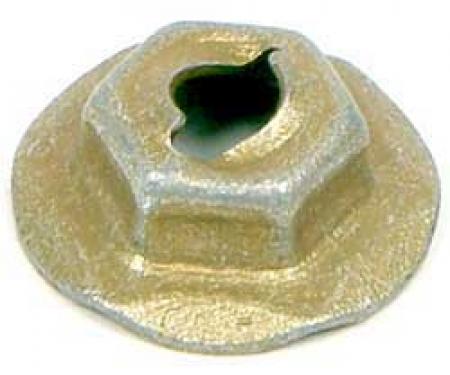 Disco Zinc Hex Thread Cutting Nuts 4mm Stud Size 15mm Flange 1040