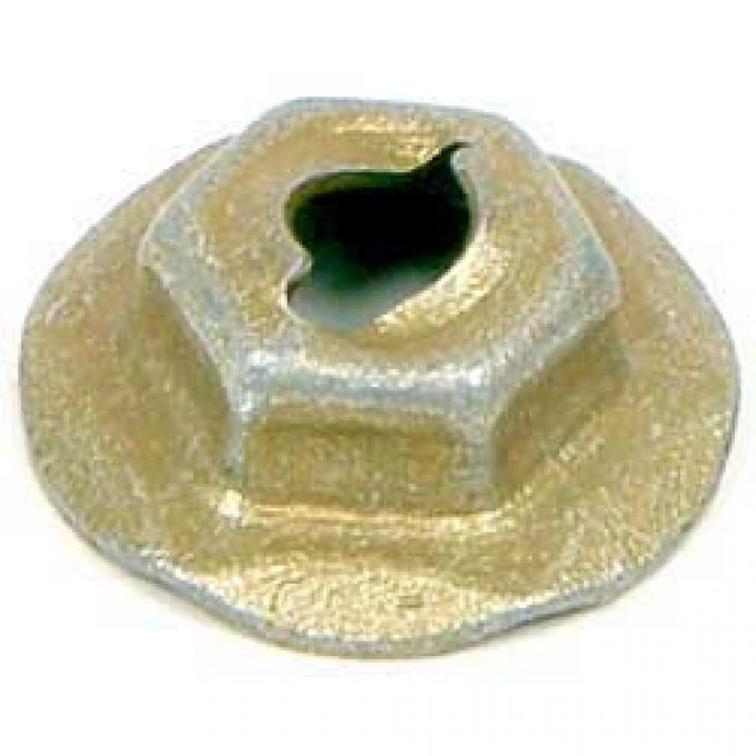 Disco Zinc Hex Thread Cutting Nuts 4mm Stud Size 15mm Flange 1040